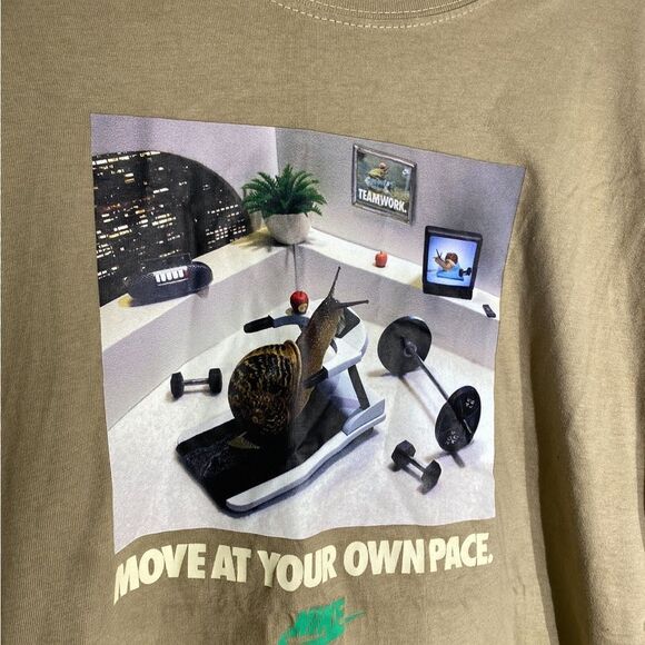 Nike‎ snail graphic tee Sz L - Picture 3 of 5